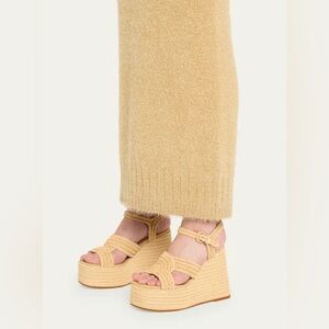 Castañer Fiodora Raffia Ankle-Strap Platform Sandals NEW w/o box 38EU - 7.5 US